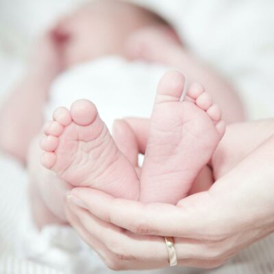 confident birth club baby feet
